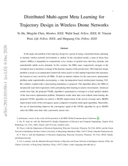 Distributed Multi-agent Meta Learning for Trajectory Design in Wireless
  Drone Networks