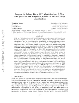 Large-scale Robust Deep AUC Maximization: A New Surrogate Loss and
  Empirical Studies on Medical Image Classification