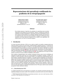 Representaciones del aprendizaje reutilizando los gradientes de la
  retropropagacion