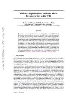 Online Adaptation for Consistent Mesh Reconstruction in the Wild