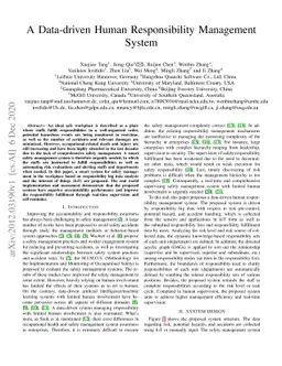 A Data-driven Human Responsibility Management System
