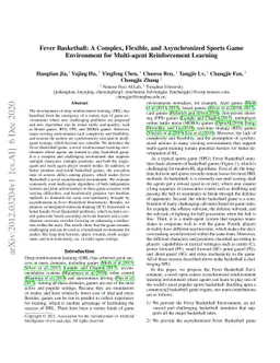 Fever Basketball: A Complex, Flexible, and Asynchronized Sports Game
  Environment for Multi-agent Reinforcement Learning
