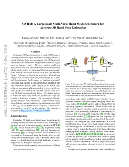 MVHM: A Large-Scale Multi-View Hand Mesh Benchmark for Accurate 3D Hand
  Pose Estimation