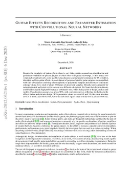 Guitar Effects Recognition and Parameter Estimation with Convolutional
  Neural Networks