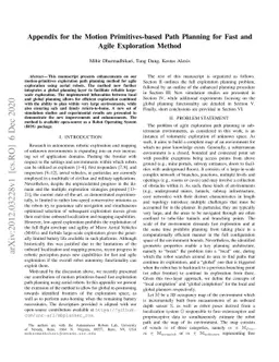 Appendix for the Motion Primitives-based Path Planning for Fast and
  Agile Exploration Method