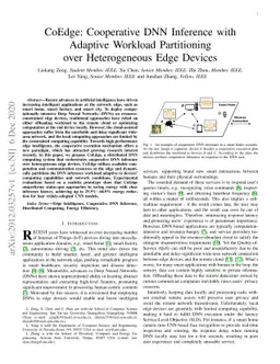 CoEdge: Cooperative DNN Inference with Adaptive Workload Partitioning
  over Heterogeneous Edge Devices