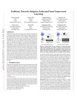 FedSiam: Towards Adaptive Federated Semi-Supervised Learning