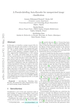 A Pseudo-labelling Auto-Encoder for unsupervised image classification