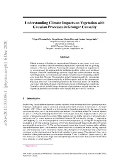 Understanding Climate Impacts on Vegetation with Gaussian Processes in
  Granger Causality