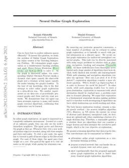 Neural Online Graph Exploration