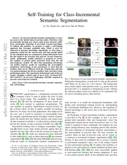 Self-Training for Class-Incremental Semantic Segmentation