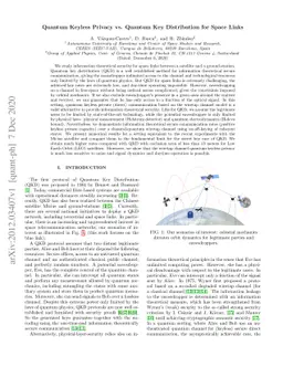 Quantum Keyless Privacy vs. Quantum Key Distribution for Space Links