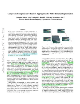 CompFeat: Comprehensive Feature Aggregation for Video Instance
  Segmentation
