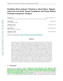 Euclidean-Norm-Induced Schatten-p Quasi-Norm Regularization for Low-Rank
  Tensor Completion and Tensor Robust Principal Component Analysis