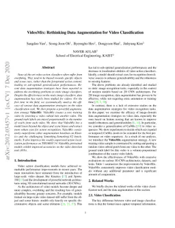 VideoMix: Rethinking Data Augmentation for Video Classification
