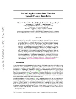Rethinking Learnable Tree Filter for Generic Feature Transform