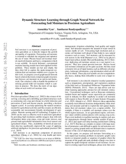 Dynamic Structure Learning through Graph Neural Network for Forecasting
  Soil Moisture in Precision Agriculture