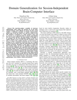 Domain Generalization for Session-Independent Brain-Computer Interface