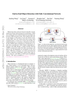 End-to-End Object Detection with Fully Convolutional Network