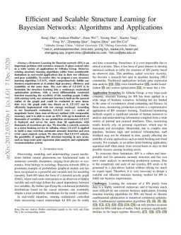 Efficient and Scalable Structure Learning for Bayesian Networks:
  Algorithms and Applications