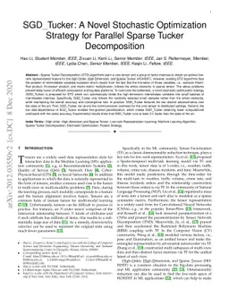 SGD_Tucker: A Novel Stochastic Optimization Strategy for Parallel Sparse
  Tucker Decomposition