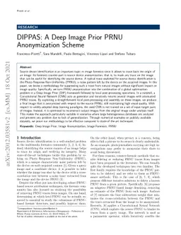 DIPPAS: A Deep Image Prior PRNU Anonymization Scheme