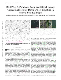 PSGCNet: A Pyramidal Scale and Global Context Guided Network for Dense
  Object Counting in Remote Sensing Images