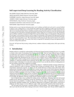 Self-supervised Deep Learning for Reading Activity Classification