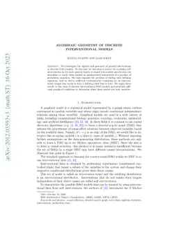 Algebraic geometry of discrete interventional models