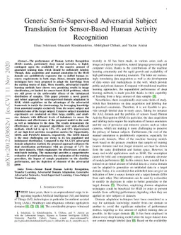 Generic Semi-Supervised Adversarial Subject Translation for Sensor-Based
  Human Activity Recognition