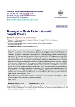 Nonnegative Matrix Factorization with Toeplitz Penalty