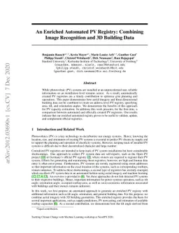 An Enriched Automated PV Registry: Combining Image Recognition and 3D
  Building Data