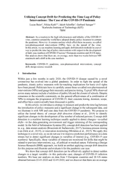 Utilizing Concept Drift for Measuring the Effectiveness of Policy
  Interventions: The Case of the COVID-19 Pandemic