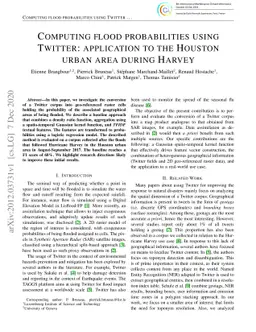 Computing flood probabilities using Twitter: application to the Houston
  urban area during Harvey