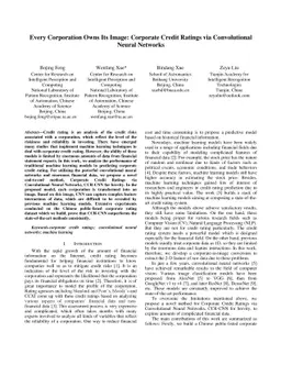 Every Corporation Owns Its Image: Corporate Credit Ratings via
  Convolutional Neural Networks