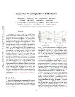 Unsupervised Pre-training for Person Re-identification