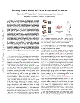 Learning Tactile Models for Factor Graph-based Estimation
