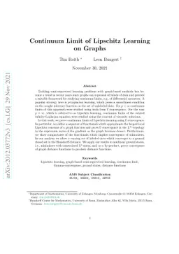 Continuum Limit of Lipschitz Learning on Graphs