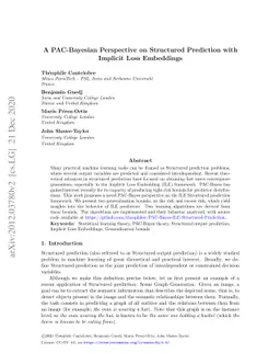 A PAC-Bayesian Perspective on Structured Prediction with Implicit Loss
  Embeddings