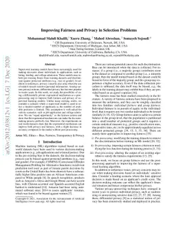 Improving Fairness and Privacy in Selection Problems