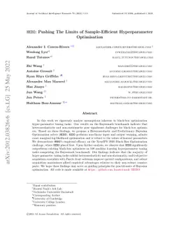 HEBO Pushing The Limits of Sample-Efficient Hyperparameter Optimisation