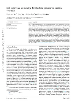 Self-supervised asymmetric deep hashing with margin-scalable constraint