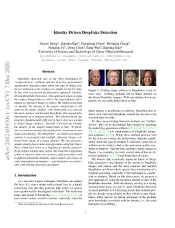 Identity-Driven DeepFake Detection