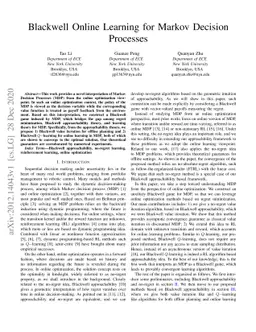Blackwell Online Learning for Markov Decision Processes