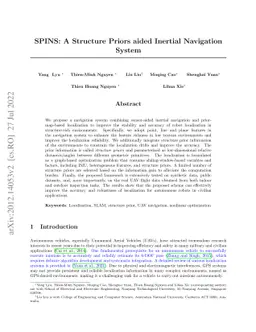 SPINS: Structure Priors aided Inertial Navigation System