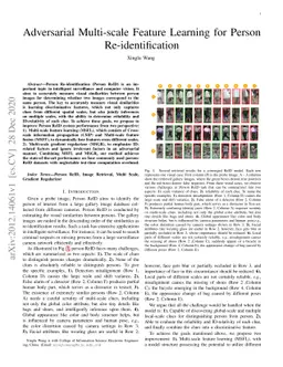 Adversarial Multi-scale Feature Learning for Person Re-identification