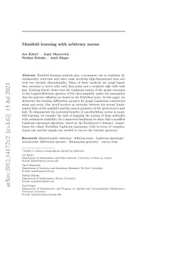 Manifold learning with arbitrary norms