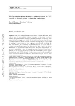 Playing to distraction: towards a robust training of CNN classifiers
  through visual explanation techniques