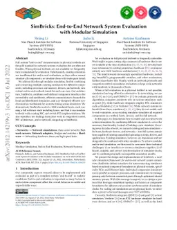 SimBricks: End-to-End Network System Evaluation with Modular Simulation