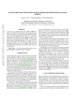 Lattice-Free MMI Adaptation Of Self-Supervised Pretrained Acoustic
  Models